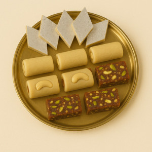 Kaju Katli, Kaju Roll, Anjeer Barfi