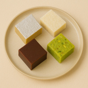 Barfi (Kaju, Coconut, Chocolate, Pista)