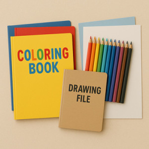 Coloring Books, Drawing Files & Chart Papers