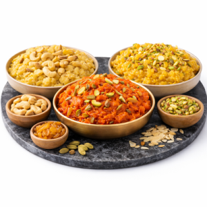 Halwa (Sooji, Gajar, Moong Dal)